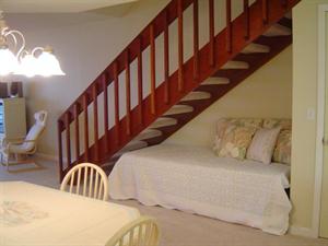 Small living space under the stairs